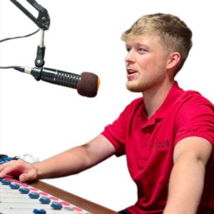 Portrait of Cannon Shake for Shake Broadcasting in Washington, Indiana.